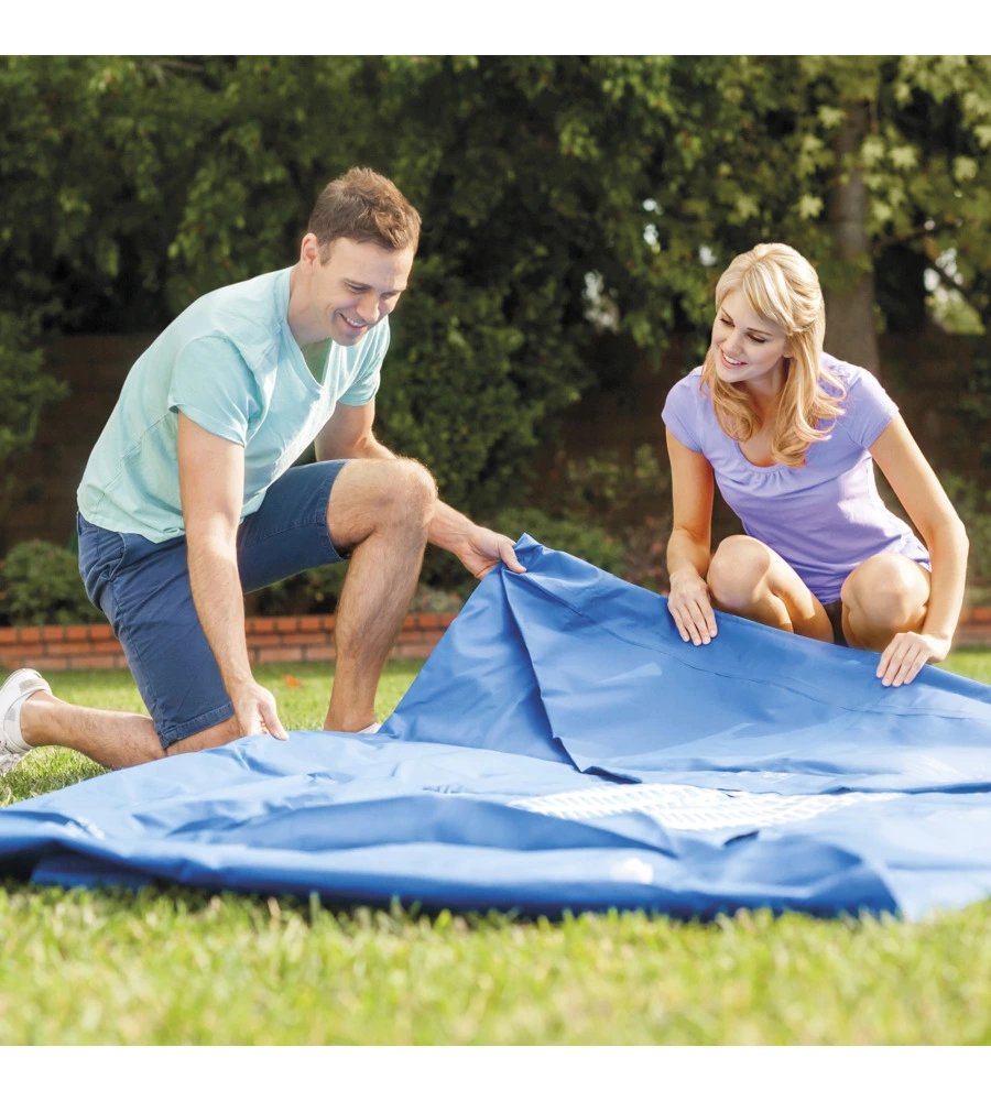 PISCINA FUORI TERRA CON STRUTTURA RETTANGOLARE INTEX "RECTANGULAR FRAME" BLU 450X220X84 CM I.2 - COD. 28273NP